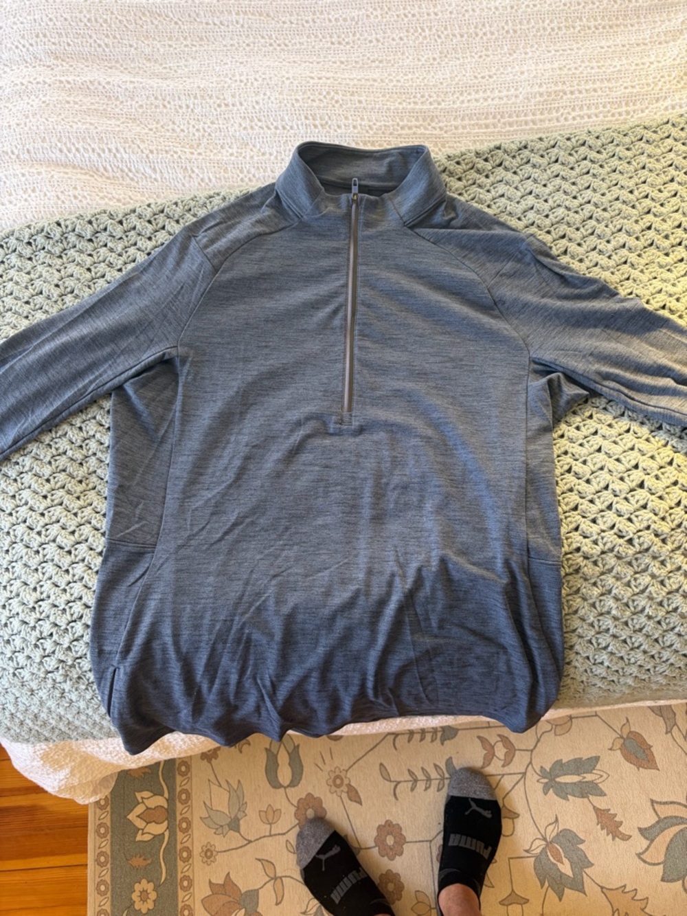 lululemon athletica Men's Dark Gray Half-Zip Pullover